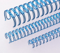 Mobile Preview: Renz Ring Wire Elemente 6,9 mm, Teilung 2:1, 16 Ringe, blau-metallic, VE 100 Stück, AUSVERKAUFT!