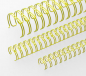 Preview: Renz Ring Wire Elemente 6,9 mm, Teilung 2:1, 16 Ringe, gelb fluoreszent, VE 100 Stück