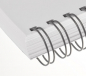 Preview: Renz Ring Wire Elemente 6,9 mm, Teilung 2:1, 16 Ringe, grau, VE 100 Stück