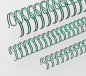 Mobile Preview: Renz Ring Wire Elemente 6,9 mm, Teilung 2:1, 16 Ringe, grün-metallic, VE 100 Stück, AUSVERKAUFT!