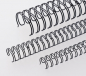 Preview: Renz Ring Wire Elemente 8,0 mm, Teilung 2:1, 16 Ringe, schwarz, VE 100 Stück