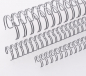 Preview: Renz Ring Wire Elemente 6,9 mm, Teilung 2:1, 23 Ringe, grau, VE 100 Stück