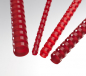 Mobile Preview: Renz Plastikbinderücken  8 mm, US-Teilung , 21 Ringe, rot, VE 100 Stück