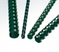 Preview: Renz Plastikbinderücken  6 mm, US-Teilung , 21 Ringe, grün, VE 100 Stück