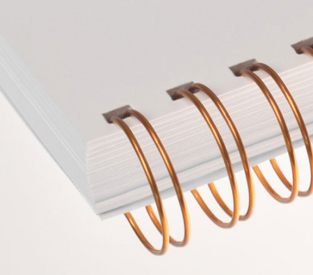 Renz Ring Wire Elemente 6,9 mm, Teilung 2:1, 16 Ringe, gold-metallic, VE 100 Stück, AUSVERKAUFT!