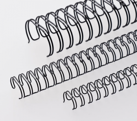 Renz Ring Wire Elemente 8,0 mm, Teilung 2:1, 16 Ringe, schwarz, VE 100 Stück