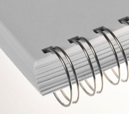 Renz Ring Wire Elemente 6,9 mm, Teilung 3:1, 24 Ringe, nc-silber, VE 100 Stück