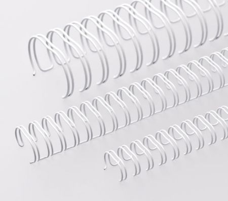 Renz Ring Wire Elemente 19,0 mm, Teilung 2:1, 23 Ringe, weiß, VE  50 Stück