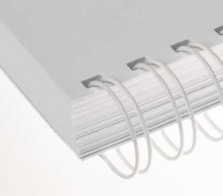 Renz Ring Wire Elemente 16,0 mm, Teilung 3:1, 34 Ringe, weiß, VE  50 Stück