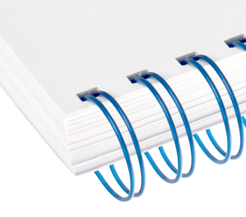 Renz Ring Wire Elemente 6,9 mm, Teilung 2:1, 16 Ringe, blau-metallic, VE 100 Stück, AUSVERKAUFT!