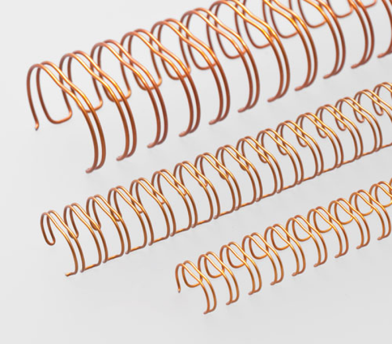 Renz Ring Wire Elemente 6,9 mm, Teilung 2:1, 16 Ringe, gold-metallic, VE 100 Stück, AUSVERKAUFT!
