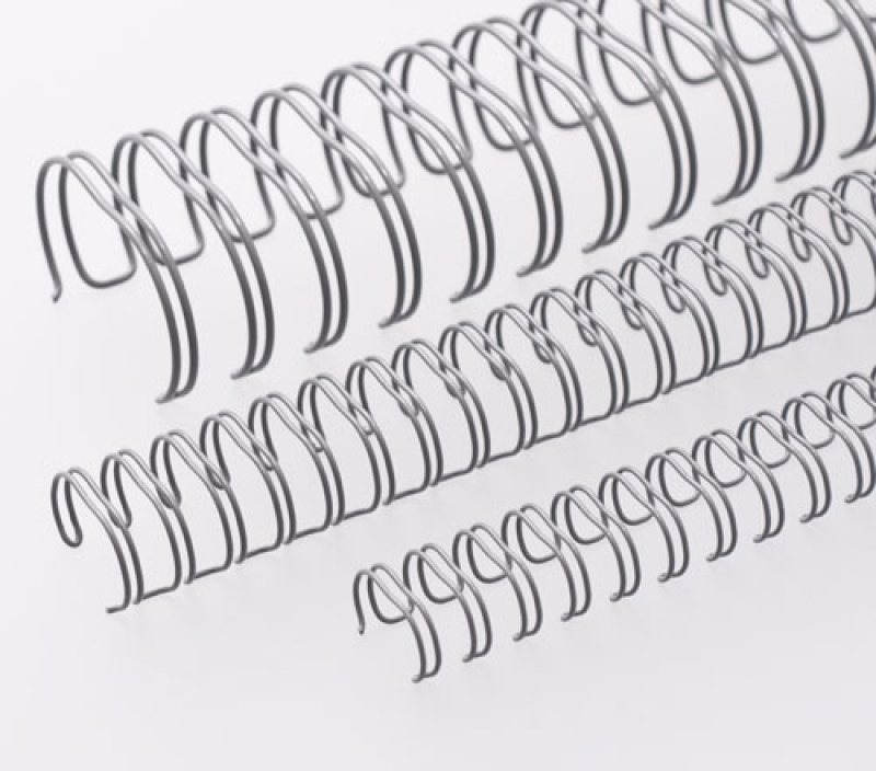 Renz Ring Wire Elemente 6,9 mm, Teilung 2:1, 16 Ringe, grau, VE 100 Stück