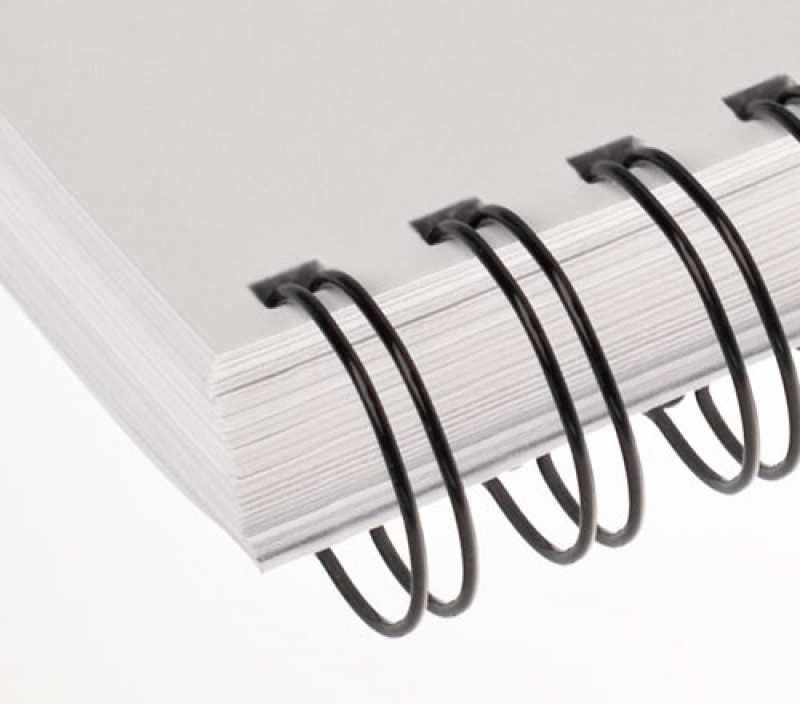 Renz Ring Wire Elemente 6,9 mm, Teilung 2:1, 16 Ringe, schwarz, VE 100 Stück
