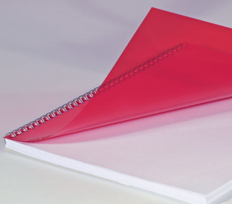 Renz Folien Deckblätter, DIN A4, rot, 0,20 mm, VE 100 Stück