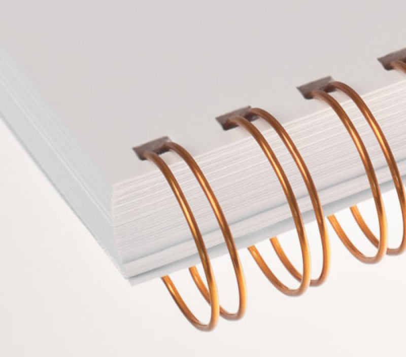 Renz Ring Wire Elemente 6,9 mm, Teilung 2:1, 23 Ringe, gold-metallic, VE 100 Stück, AUSVERKAUFT!