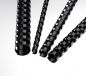 Preview: Renz Plastikbinderücken 19 mm, US-Teilung , 21 Ringe, schwarz, VE  50 Stück, Restbestand
