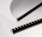 Preview: Renz Plastikbinderücken 19 mm, US-Teilung , 21 Ringe, schwarz, VE  50 Stück, Restbestand