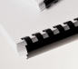 Preview: Renz Plastikbinderücken 22 mm, US-Teilung , 21 Ringe, schwarz, VE  50 Stück, Restbestand