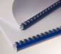 Preview: Renz Plastikbinderücken 12 mm, US-Teilung , 21 Ringe, blau, VE 100 Stück