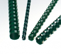Preview: Renz Plastikbinderücken 12 mm, US-Teilung , 21 Ringe, grün, VE 100 Stück