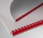 Preview: Renz Plastikbinderücken 19 mm, US-Teilung , 21 Ringe, rot, VE  50 Stück