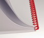 Preview: Renz Plastikbinderücken 38 mm, US-Teilung , 21 Ringe, rot, VE  25 Stück, nicht mehr lieferbar