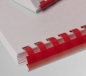 Preview: Renz Plastikbinderücken 19 mm, US-Teilung , 21 Ringe, rot, VE  50 Stück