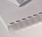 Preview: Renz Plastikbinderücken 12 mm, US-Teilung , 21 Ringe, transparent, VE 100 Stück, nicht mehr lieferbar