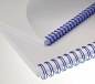 Preview: Renz Ring Wire Elemente 9,5 mm, Teilung 3:1, 34 Ringe, blau, VE 100 Stück