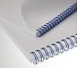 Preview: Renz Ring Wire Elemente 11,0 mm, Teilung 3:1, 34 Ringe, blau, VE 100 Stück