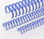 Preview: Renz Ring Wire Elemente 9,5 mm, Teilung 3:1, 34 Ringe, blau, VE 100 Stück