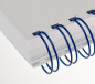 Preview: Renz Ring Wire Elemente 11,0 mm, Teilung 3:1, 34 Ringe, blau, VE 100 Stück