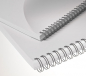 Preview: Renz Ring Wire Elemente 11,0 mm, Teilung 3:1, 34 Ringe, grau, VE 100 Stück