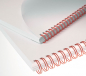 Preview: Renz Ring Wire Elemente 14,3 mm, Teilung 3:1, 34 Ringe, rot, VE  50 Stück