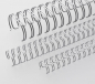 Preview: Renz Ring Wire Elemente 8,0 mm, Teilung 2:1, 23 Ringe, nn-silber, VE 100 Stück