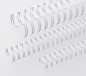 Preview: Renz Ring Wire Elemente 8,0 mm, Teilung 2:1, 23 Ringe, weiß, VE 100 Stück