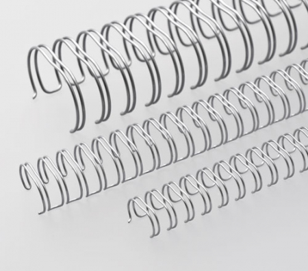 Renz Ring Wire Elemente 22,0 mm, Teilung 2:1, 16 Ringe, nn-silber, VE  50 Stück