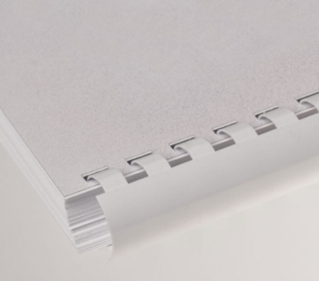 Preview: Renz Plastikbinderücken 28 mm, EUROP-Teilung, 24 Ringe, weiß, VE  25 Stück, nicht mehr lieferbar