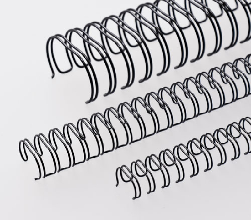 Renz Ring Wire Elemente 16,0 mm, Teilung 3:1, 24 Ringe, schwarz, VE  50 Stück