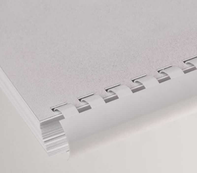 Renz Plastikbinderücken 28 mm, EUROP-Teilung, 24 Ringe, weiß, VE  25 Stück, nicht mehr lieferbar