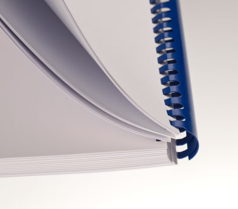 Renz Plastikbinderücken  6 mm, EUROP-Teilung, 24 Ringe, blau, VE 100 Stück, nicht mehr lieferbar