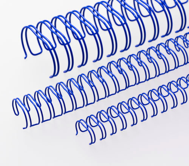 Renz Ring Wire Elemente 9,5 mm, Teilung 3:1, 34 Ringe, blau, VE 100 Stück