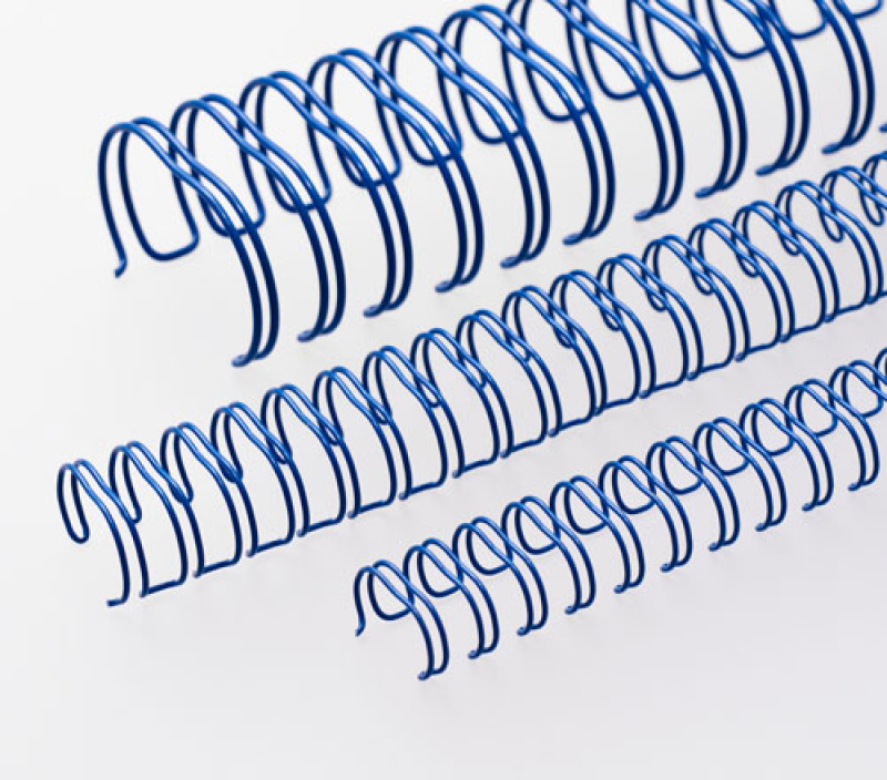 Renz Ring Wire Elemente 11,0 mm, Teilung 3:1, 34 Ringe, blau, VE 100 Stück