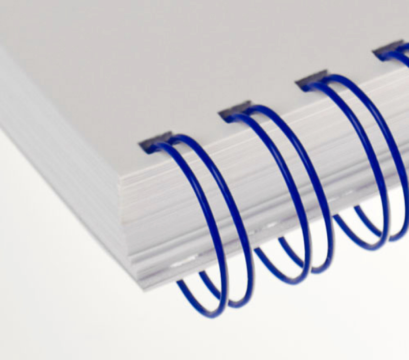 Renz Ring Wire Elemente 12,7 mm, Teilung 3:1, 34 Ringe, blau, VE 100 Stück