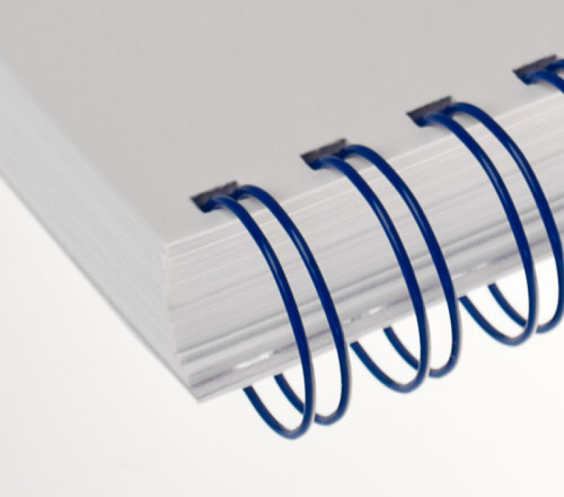 Renz Ring Wire Elemente 11,0 mm, Teilung 3:1, 34 Ringe, blau, VE 100 Stück