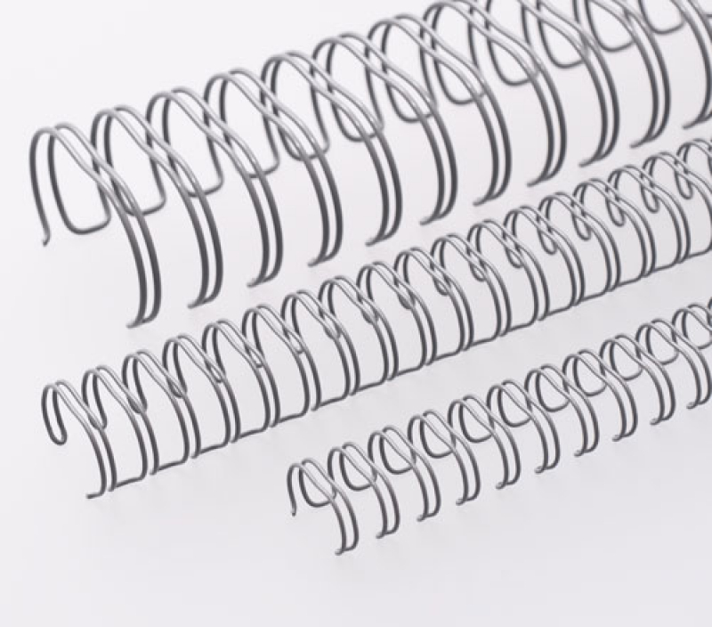 Renz Ring Wire Elemente 11,0 mm, Teilung 3:1, 34 Ringe, grau, VE 100 Stück