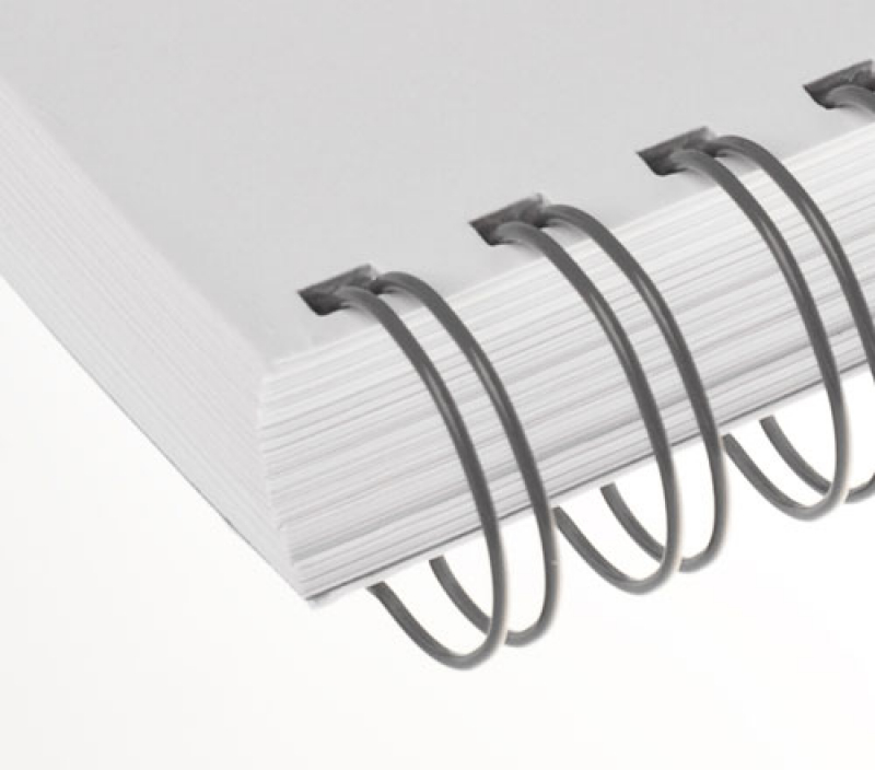 Renz Ring Wire Elemente 11,0 mm, Teilung 3:1, 34 Ringe, grau, VE 100 Stück