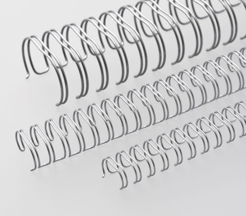 Renz Ring Wire Elemente 8,0 mm, Teilung 2:1, 23 Ringe, nn-silber, VE 100 Stück