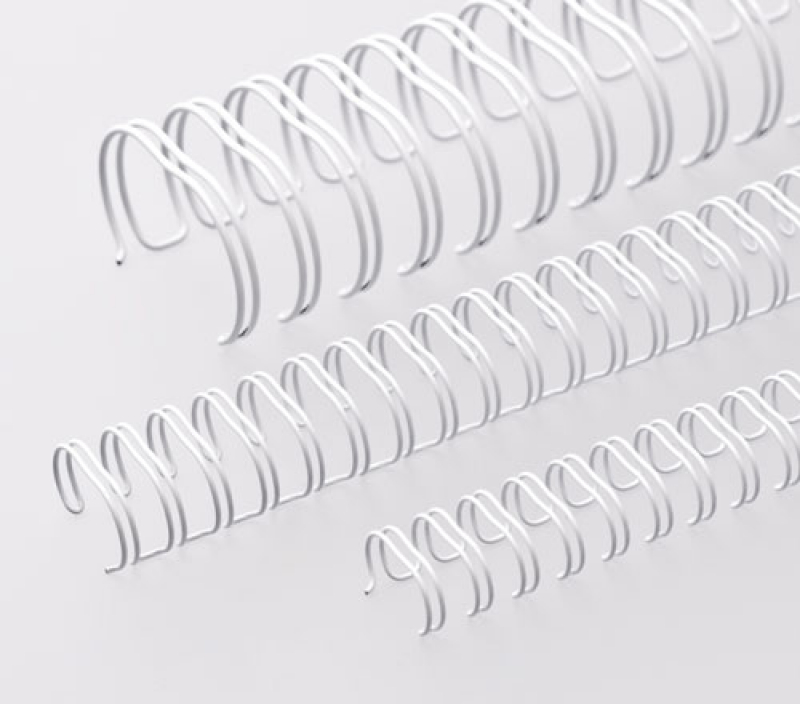 Renz Ring Wire Elemente 8,0 mm, Teilung 2:1, 23 Ringe, weiß, VE 100 Stück