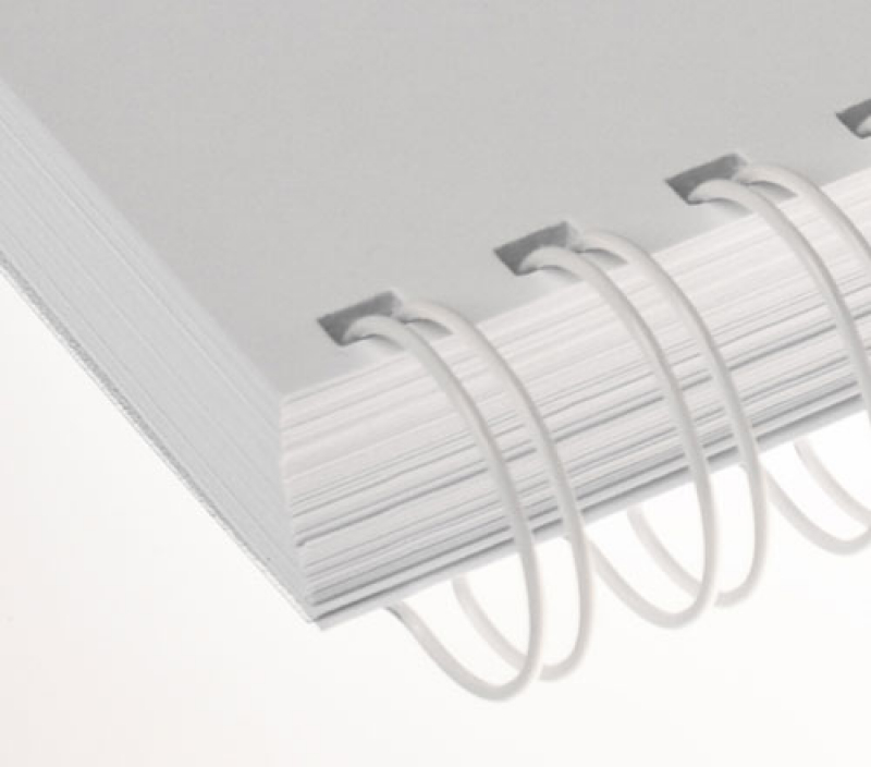 Renz Ring Wire Elemente 8,0 mm, Teilung 2:1, 23 Ringe, weiß, VE 100 Stück